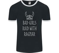 Bad Girls Raid Con Ragnar Vikings Valhalla Uomo Ringer T-Shirt FotL
