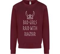 Bad Girls Raid Con Ragnar Vikings Valhalla Uomo Sweatshirt Jumper