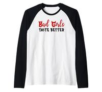 Bad Girls Taste Better Unholy Nun Dark Romance Sexy Women Maglia con Maniche Raglan