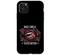 Bad Girls Taste Better Vampiro Labbra Gotico Floreale Custodia per iPhone 11 Pro Max