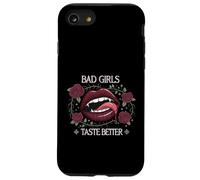 Bad Girls Taste Better Vampiro Labbra Gotico Floreale Custodia per iPhone SE (2020) / 7 / 8
