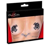 Bad Kitty - adesivo per capezzolo con piercing (nero)