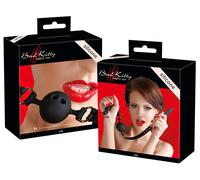 Morso in Silicone Bad Kitty con Sfere Respiratorie (Nero, Medio)