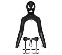 Bad Kitty Bondage Set Lingerie, Nero, S (Pacco da 4) Donna