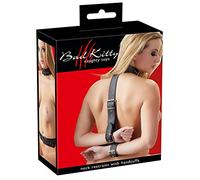 Bad Kitty - Cinghia di fissaggio per collo e polso, colore: Nero