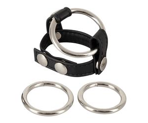 Bad Kitty - Cinturino per pene e testicoli con anelli in metallo 1 St