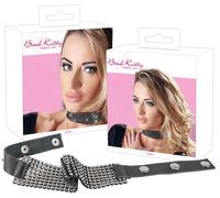 Collare Scintillante Bad Kitty con Strass (Nero)