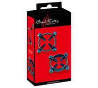 Gioiello per Capezzoli Bad Kitty - Tondo con Viti Regolabili - Blu