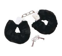 Manette Robuste in Peluche Nere - Bad Kitty