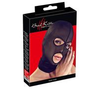Maschera Cappuccio Bondage Aperta ad Occhi e Bocca elastica - nera-Bad Kitty