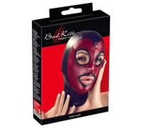 Maschera Lucida con Cuore di Bad Kitty - Nero e Rosso