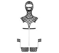 Bad Kitty Open Set Lingerie, Nero, XL (Pacco da 3) Donna