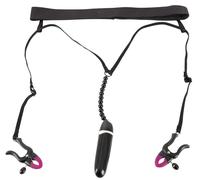 Bad Kitty - Perizoma stimolante con pinze per le labbra e vibratore 1
