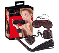 Set da Bondage in Raso con Ricami Rossi - Stile Asiatico (rosso-nero)