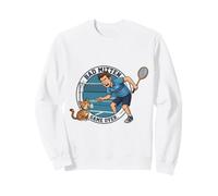 Bad Mitten! Badminton Cat Lover Divertente volano Design Felpa