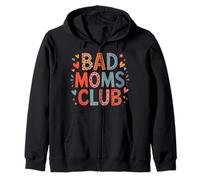 Bad Moms Club Happy Mother's Day Mama Dad Son Maglietta divertente Felpa con Cappuccio