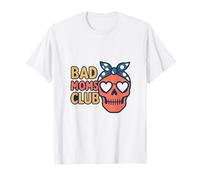 Bad Moms Club Skull Funny Daying Festa della Mamma Maglietta