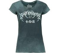 Bad Omens Metal Logo Donna T-Shirt Verde Acqua 100% Cotone Regular