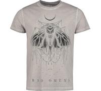 Bad Omens Moth Uomo T-Shirt Grigio 100% Cotone Regular