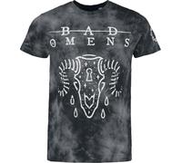 Bad Omens RAM Skull Uomo T-Shirt Nero 100% Cotone Regular