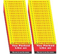 Bad Parking Cards - 50X Hey You Suck at Parking Cards | Biglietti divertenti per violazione del parcheggio con motivi multi violazione | Nota di parcheggio offensiva male | Hai parcheggiato come una