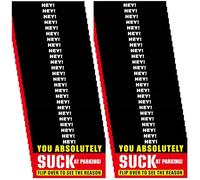 Bad Parking Stickers - Falso Parking Ticket Warning Sign - 50X Funny You Parked Like an Idiot Cards, Bad Notes Biglietti da Visita, Auto Scherzi Stuff