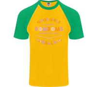 Bad Ragazze Play Con Piscina Sfere 9-Ball DA UOMO S/S Baseball T-Shirt