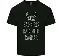 Bad Ragazze Raid Con Ragnar Vikings Valhalla Uomo Cotone T-Shirt