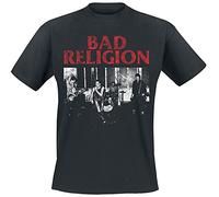 Bad Religion Live 1980 Uomo T-Shirt Nero 100% Cotone Regular