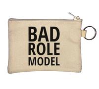 Bad Role Model - Portamonete con portachiavi, colore: Beige