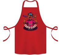 Bad Santa Claus Divertente Skull Beer Alcol Cotone Grembiule 100% Biologico