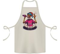 Bad Santa Claus Divertente Skull Beer Alcol Cotone Grembiule 100% Biologico