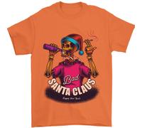 Bad Santa Claus Divertente Skull Beer Alcol Uomo T-Shirt 100% Cotone
