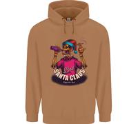 Bad Santa Claus Divertente Teschio Birra Alcol Felpa Uomo