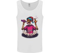 Bad Santa Claus Divertente Teschio Birra Alcolico Uomo Canotta