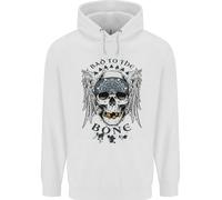 Bad To The Bone Biker Teschio Angel Moto Uomo Felpa