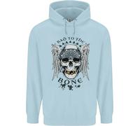 Bad To The Bone Biker Teschio Angel Moto Uomo Felpa