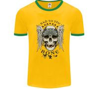 Bad To The Bone Biker Teschio Angel Moto Uomo Ringer