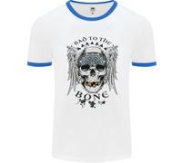 Bad To The Bone Biker Teschio Angel Moto Uomo Ringer