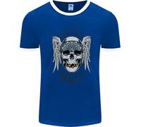 Bad To The Bone Biker Teschio Angel Moto Uomo Ringer