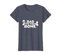 Bad to The Bone Skull Atteggiamento Ribelle Punk Rock Maglietta, Donna, Pervinca, S