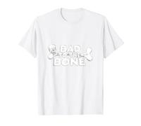 Bad to The Bone Skull Atteggiamento Ribelle Punk Rock Maglietta, Uomo, Bianco, M