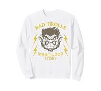Bad Trolls Make Story Divertente Troll Felpa