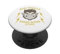 Bad Trolls Make Story divertente Troll PopSockets PopGrip Adesivo