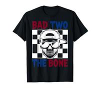 Bad Two The Bone Birthday Halloween Skeleton 2 Years Toddler Maglietta
