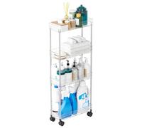 Bad Utility Cart - carrello, organizer con biciclette, per piccoli spazi | Multifunzionale roller a gradini con ruote, per bagni, soggiorno, cucina