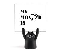 Bad Weather Light Art Deco Fashion Memo Holder Cartoon Black Cat Stand Decorazione