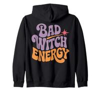 Bad Witch Energy Halloween Spirit Felpa con Cappuccio