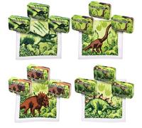 Bada Bing Set di 12 asciugamani magici dinosauri magici in cotone Dino, asciugamano magico per bambini, circa 30 x 30 cm, bomboniera compleanno per bambini