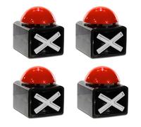 Bada Bing Set di 4 bottoni XL Buzzer con suoni e effetti luminosi, perfetti per quiz Games - accessori per quiz Games - pulsante di allarme a batteria per serate di gioco e spettacoli di gioco